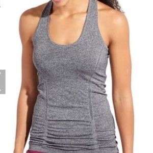 Athleta heather grey ruched tank top